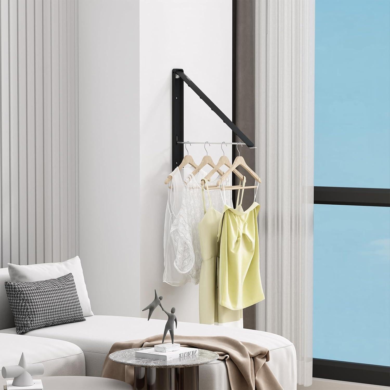 Estante Plegable para Secar Ropa Dancrul Negro 27.2 kg