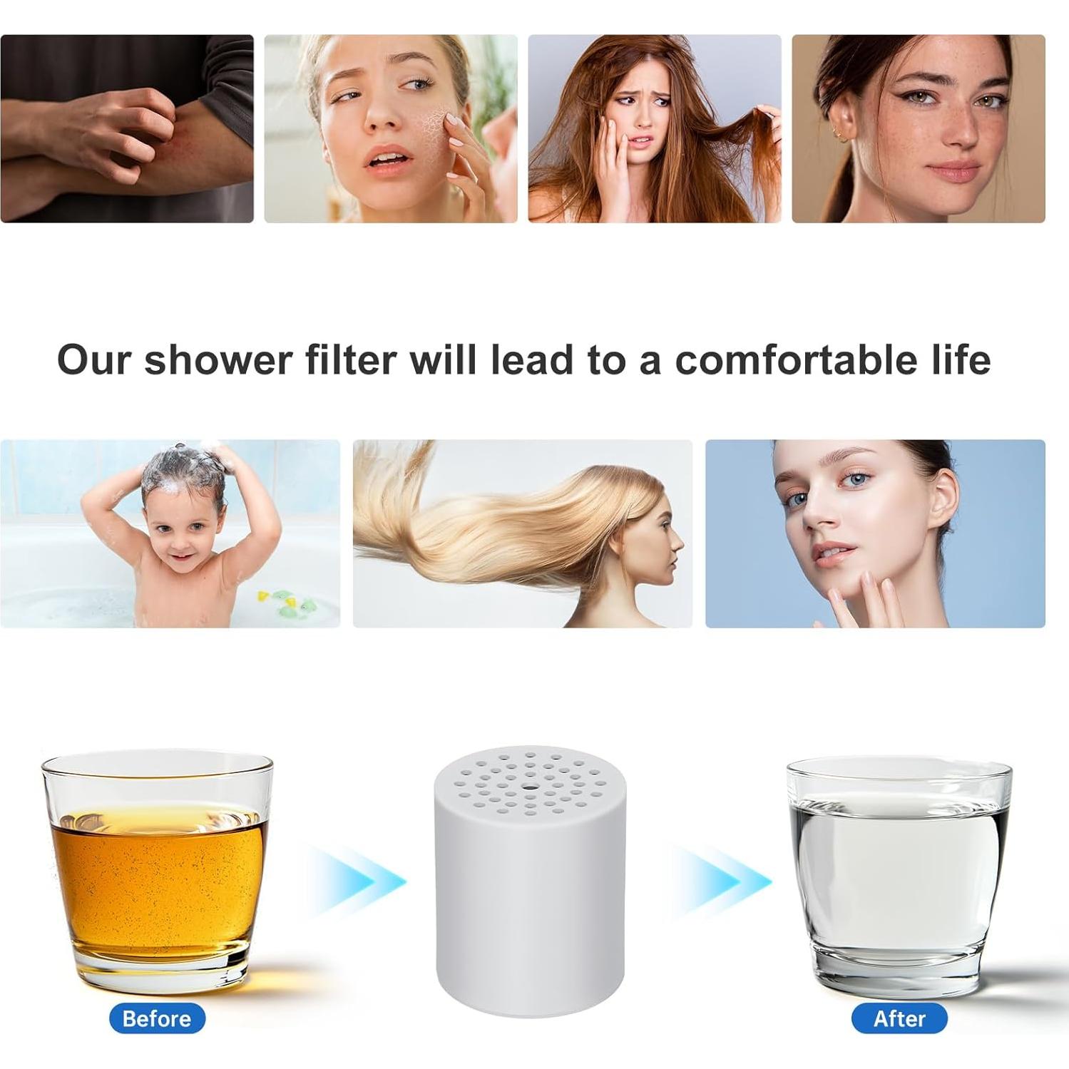 Cartucho de Filtro de Ducha JIEYUMJ 20 Etapas 4 Piezas