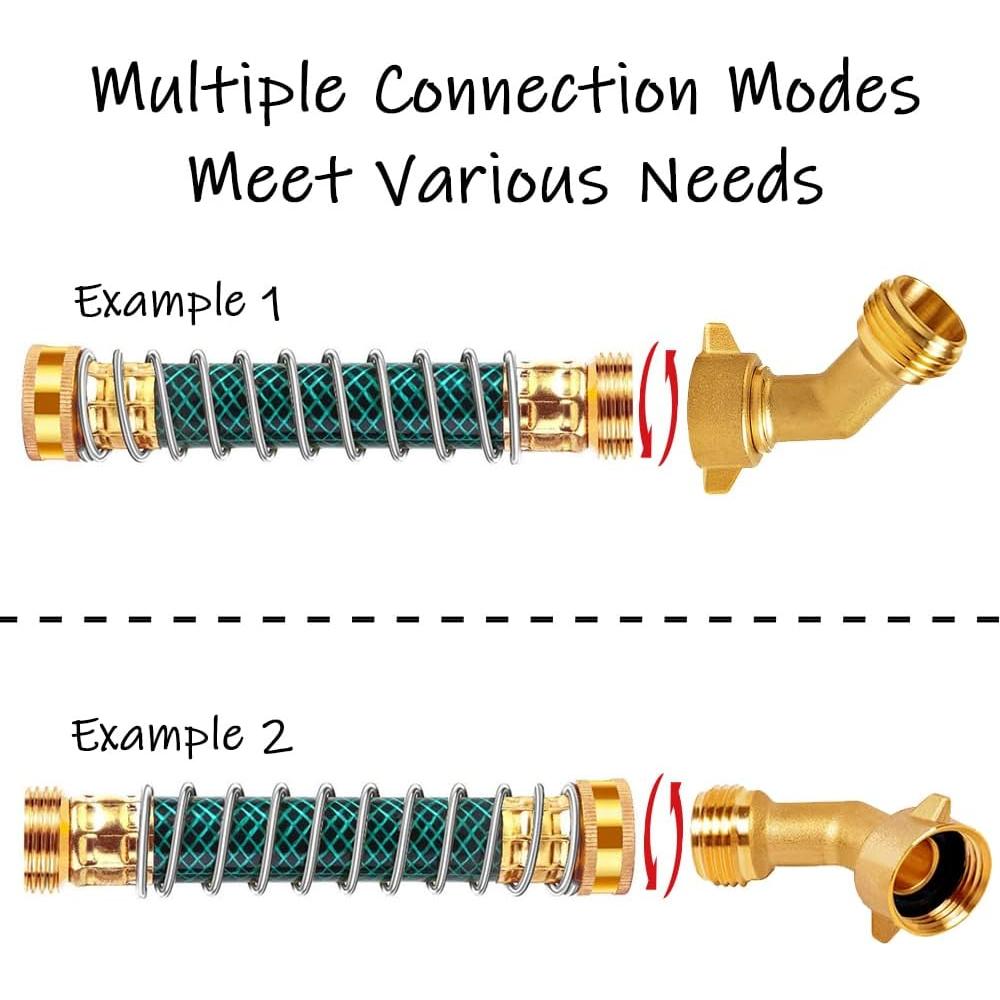 Conector Adaptador de Manguera Uenede 3/4" GHT Bronce 14 cm