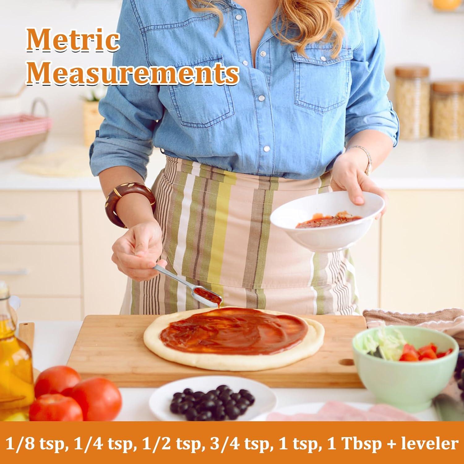 Juego de Cucharas Medidoras S-Shiwei Life Acero Inoxidable 7 Piezas