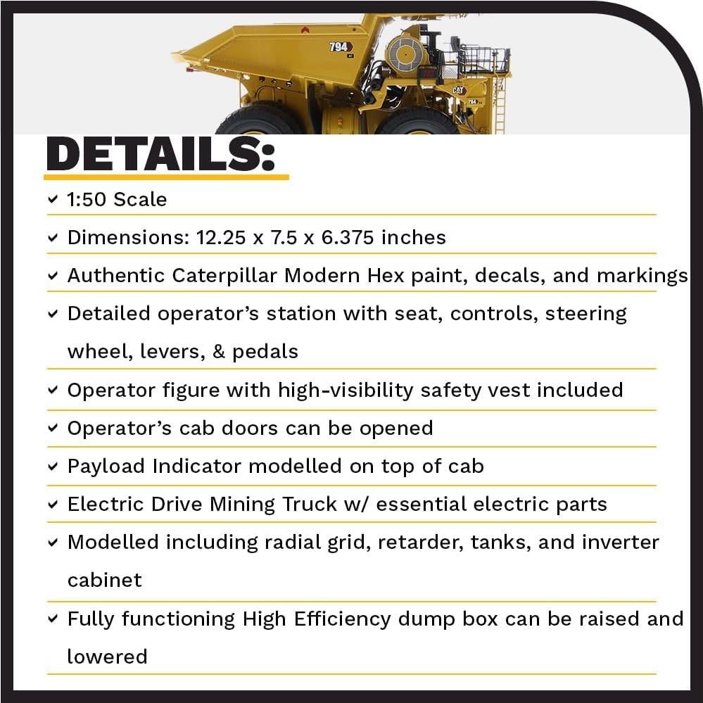 Camión Minero Caterpillar 794 AC Diecast Masters 1:50