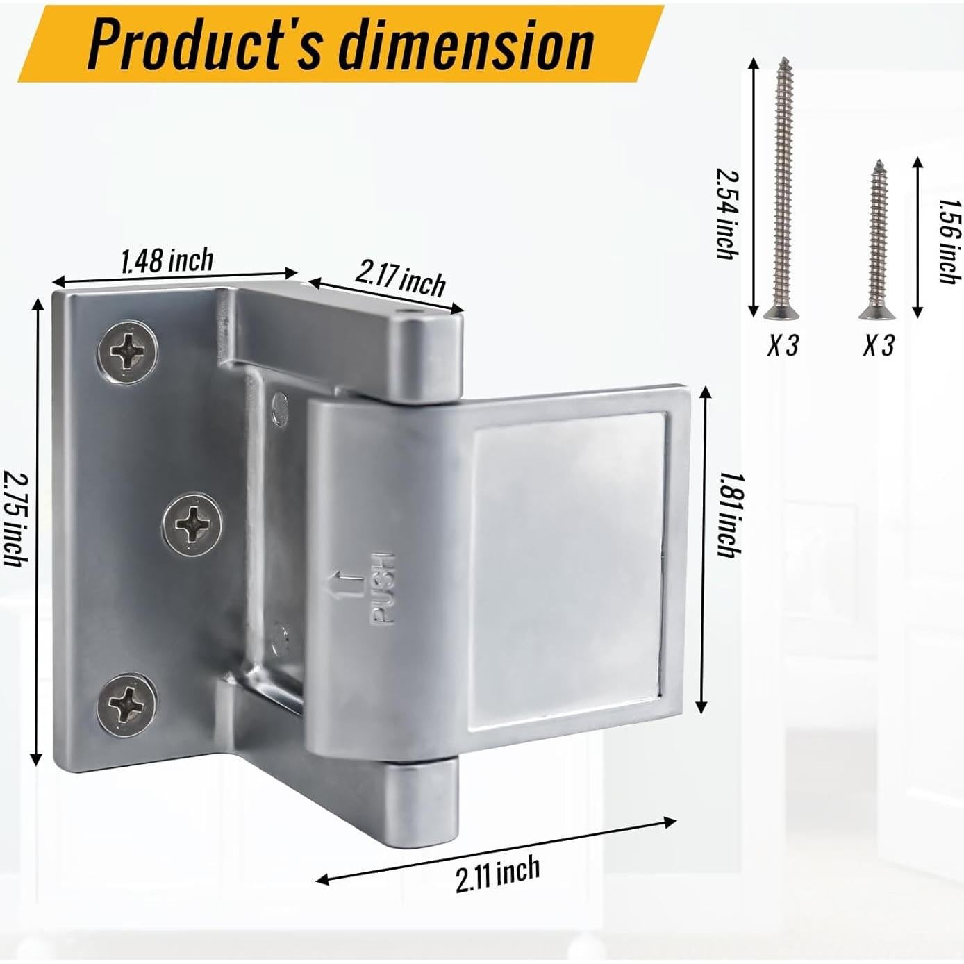 Cerradura de Seguridad MaxxGeek para Puertas Interiores - Paquete de 4