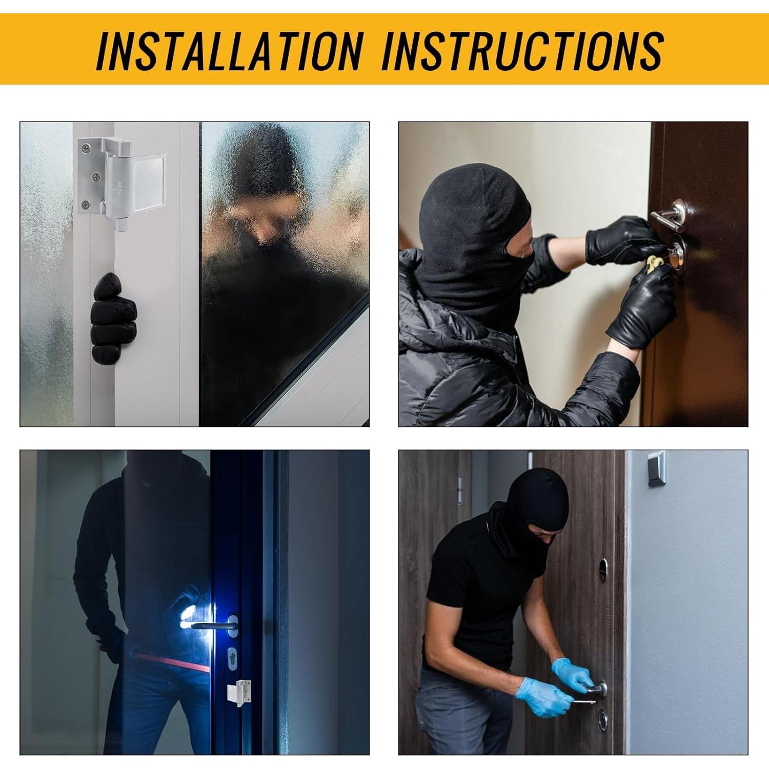 Cerradura de Seguridad MaxxGeek para Puertas Interiores - Paquete de 4