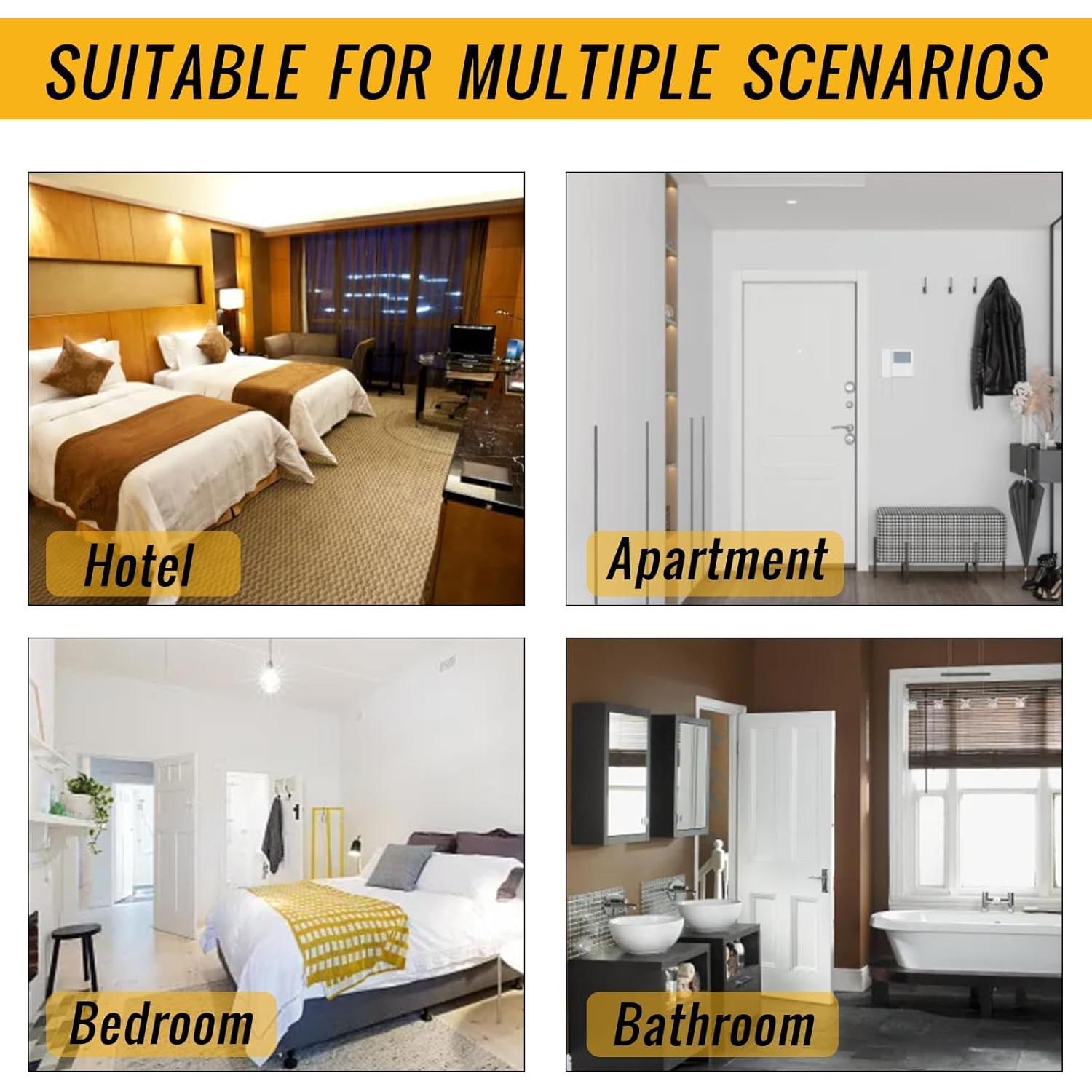 Cerradura de Seguridad MaxxGeek para Puertas Interiores - Paquete de 4