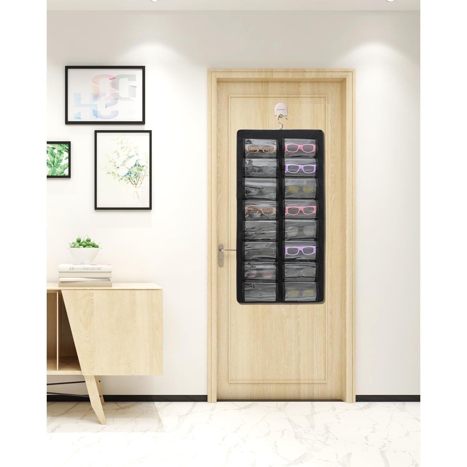 Organizador de Gafas Colgante Khikily 32 Compartimentos Negro