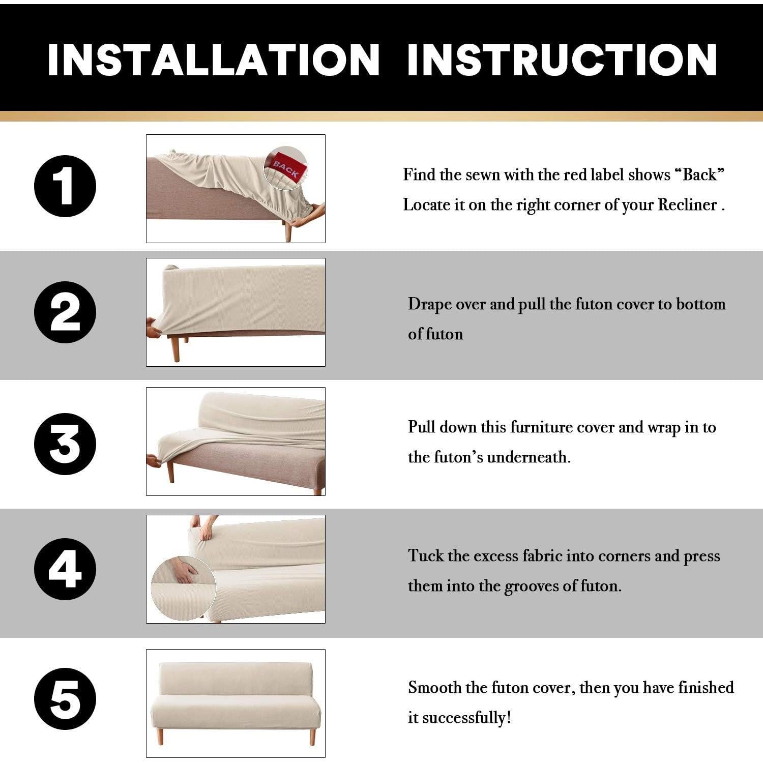 Cubierta de Futón PrinceDeco Beige Biscotti 80x216 cm