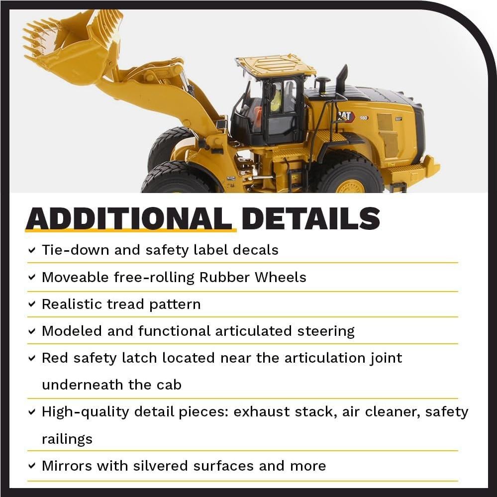 Cargadora de Ruedas Caterpillar 980 Diecast Masters 1:50