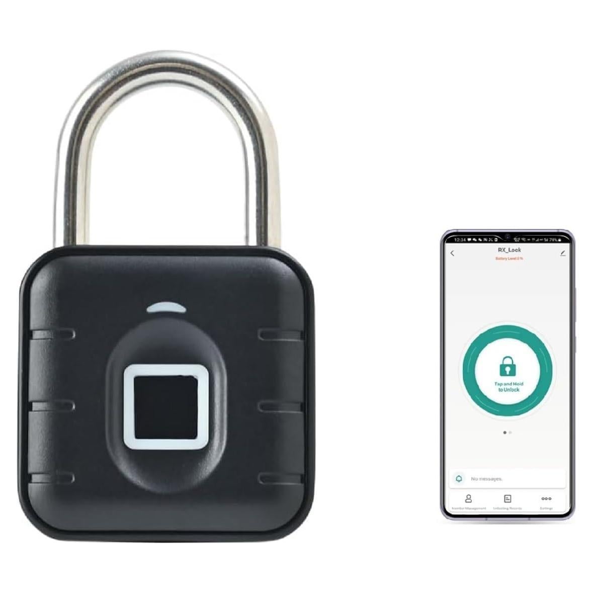 Candado de Combinación por Huella Dactilar YOKEYS Negro