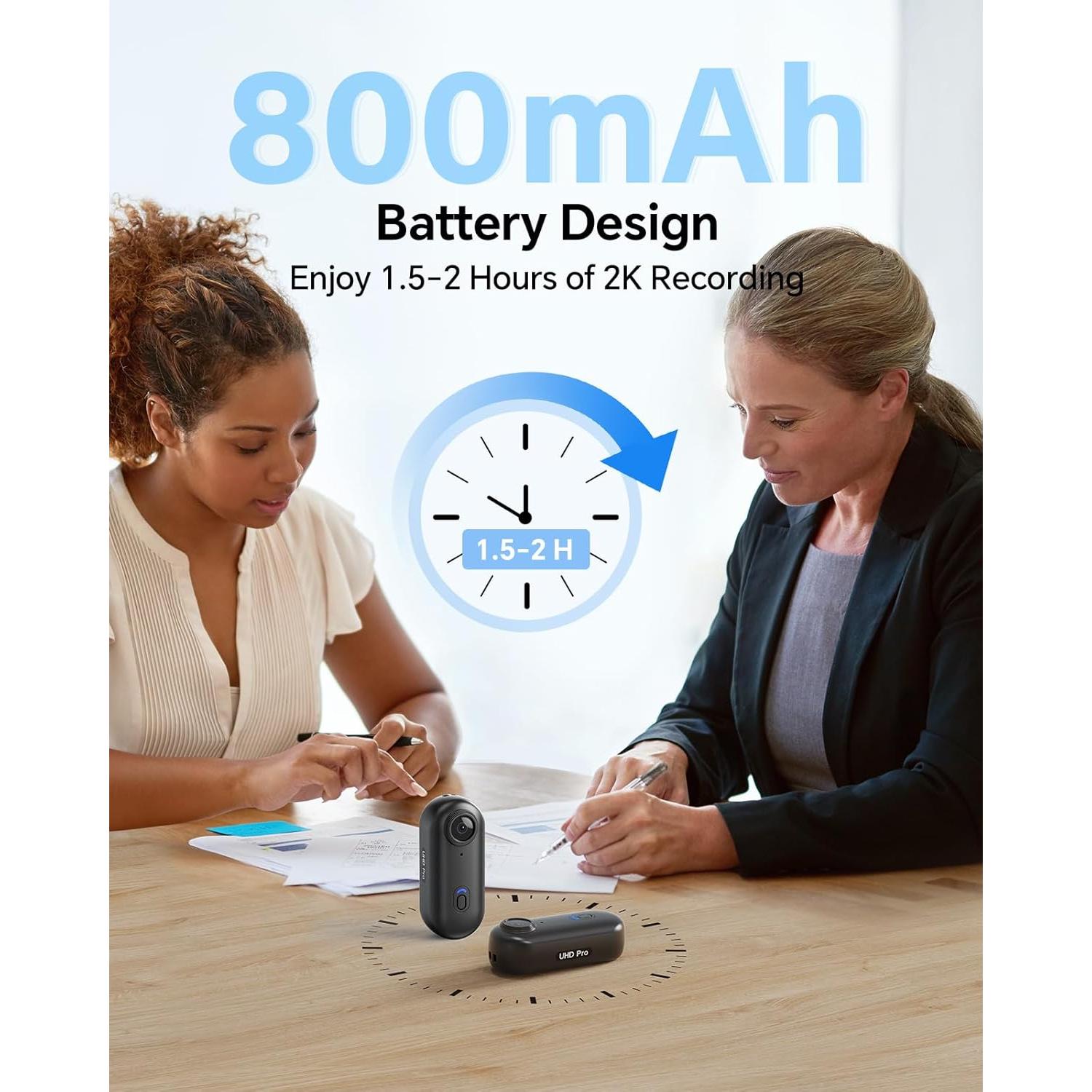 Cámara Corporal BOBLOV W4 2K 64GB con Clip Rotatable 360°