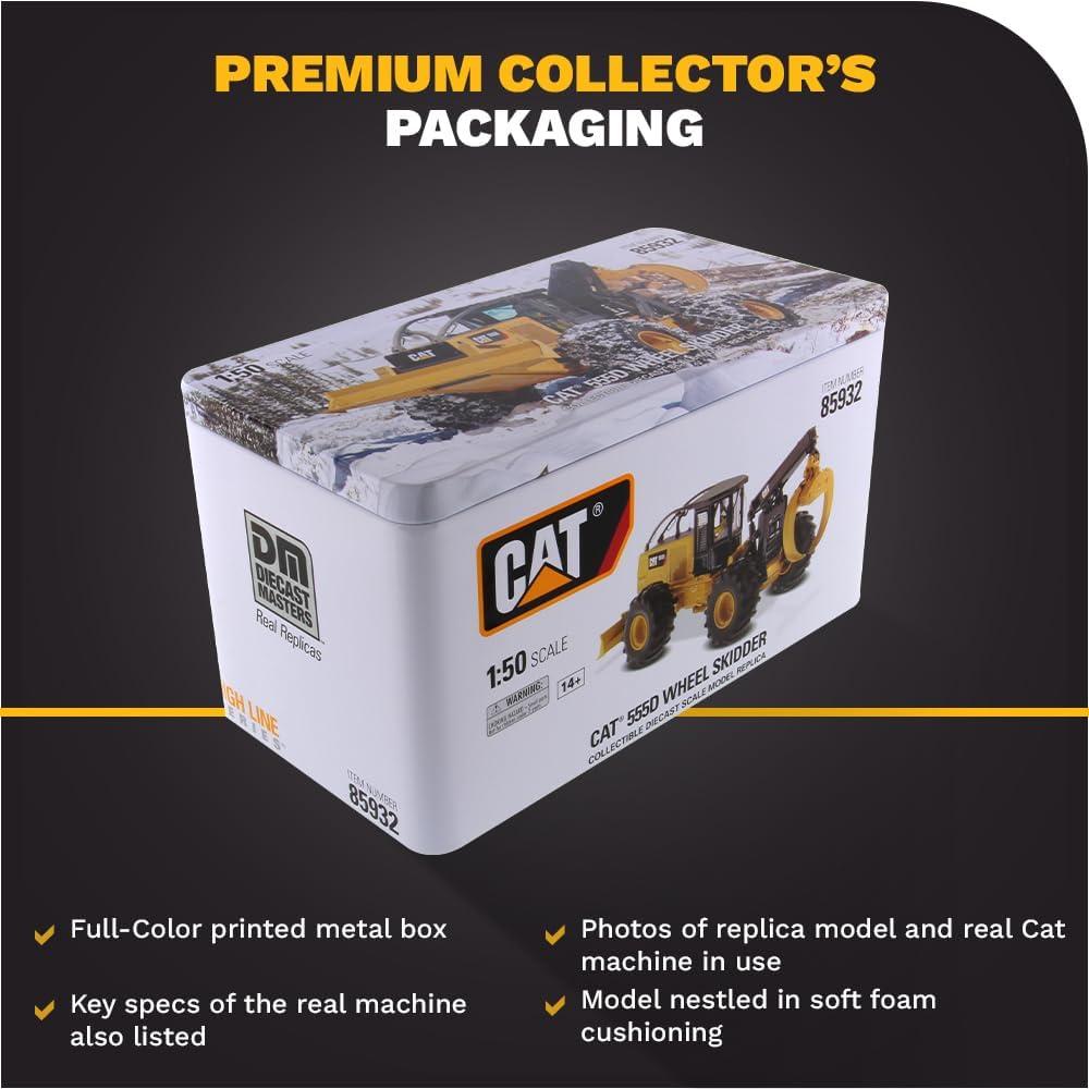 Diecast Masters 1/50 Caterpillar 555D Wheel Skidder - Modelo Coleccionable