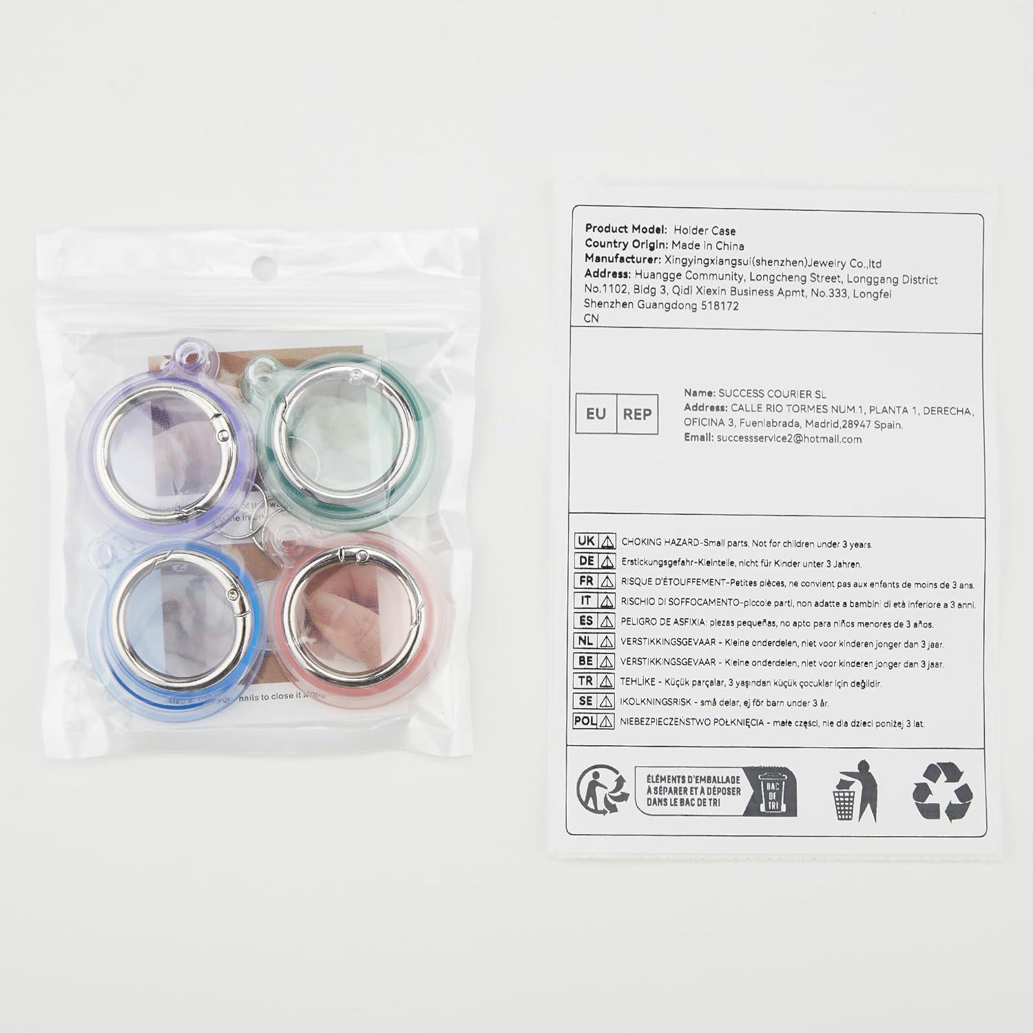 Paquete de 4 fundas protectoras para AirTag DDJ - Silicona