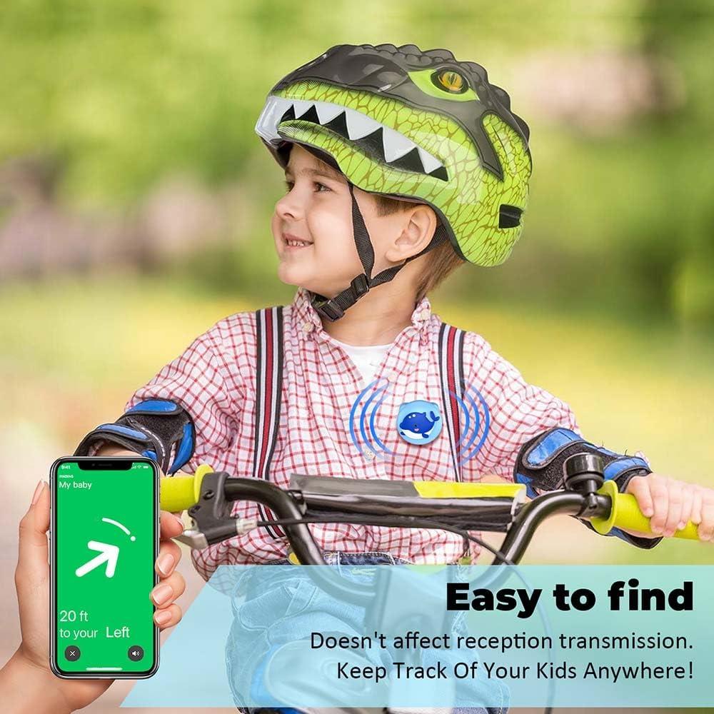 Estuche de Silicona Impermeable BIQIRE para AirTag - 2 Pcs Azul/Rosa