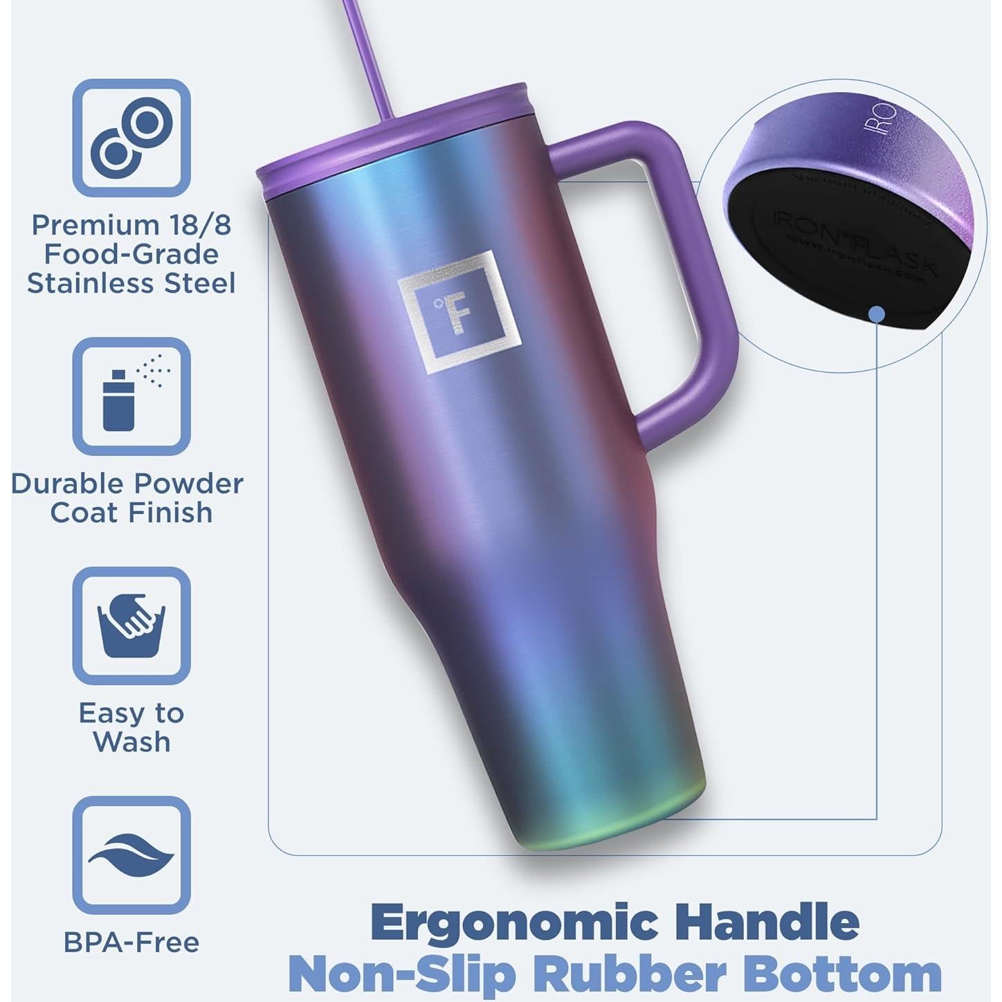 Taza Aislada IRON °FLASK 1.18 L con 2 Tapas - Lavanda