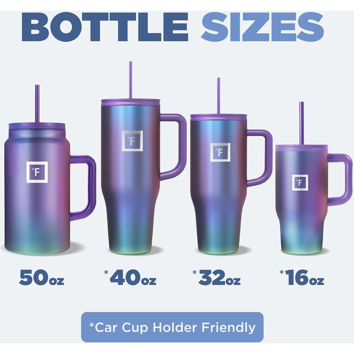 Taza Aislada IRON °FLASK 1.18 L con 2 Tapas - Lavanda