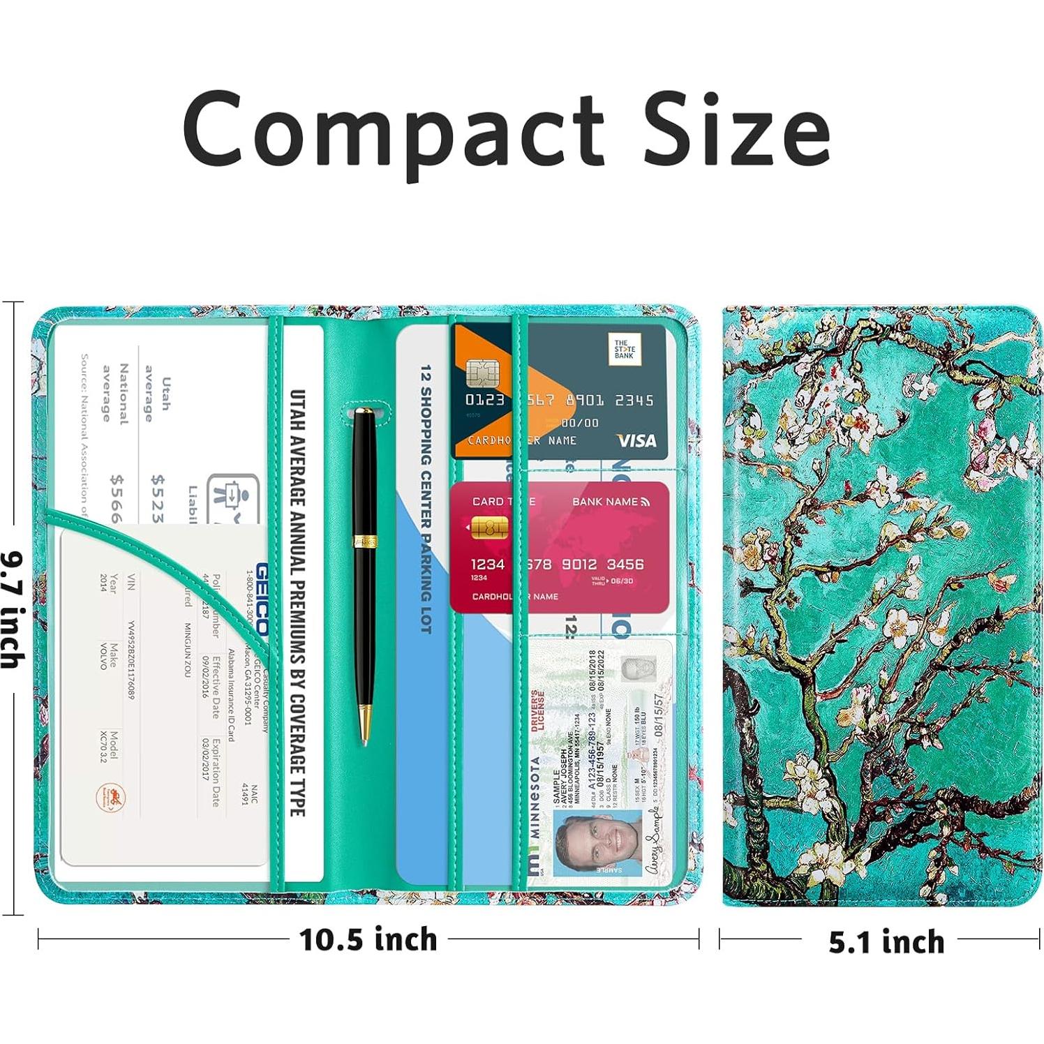 Portafolio de Registro y Seguro de Auto CoBak - Organizador Compacto