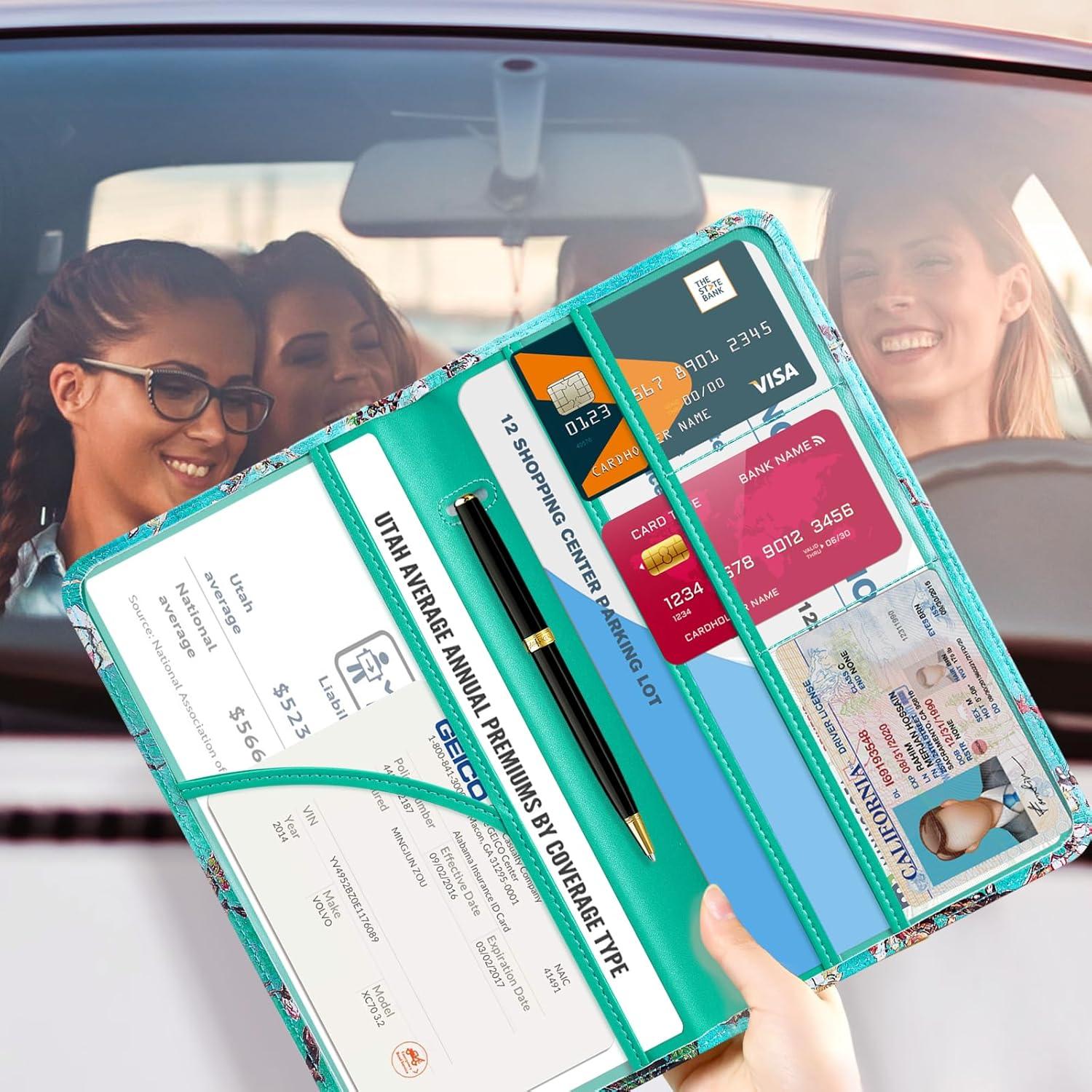 Portafolio de Registro y Seguro de Auto CoBak - Organizador Compacto