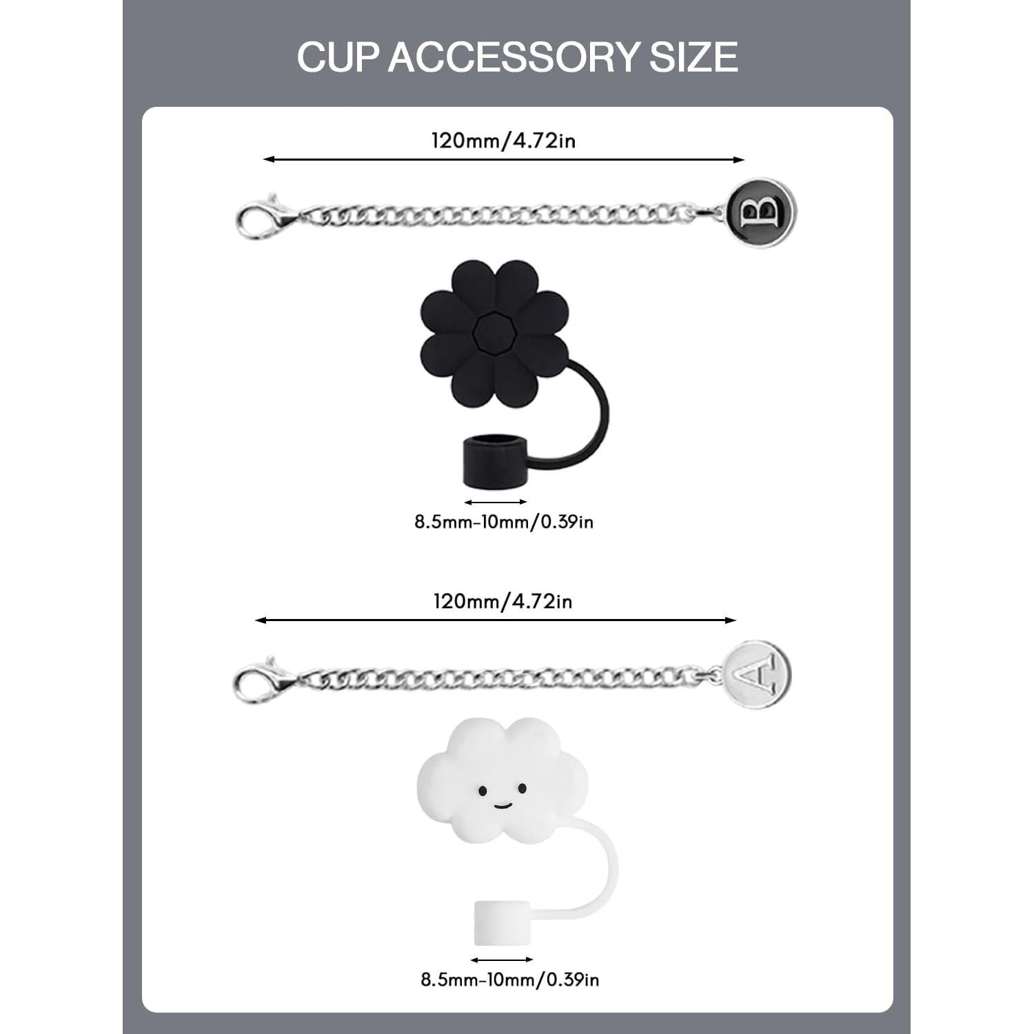 Cubiertas de Pajita Qiertocthr para Stanley Cup 4 Piezas