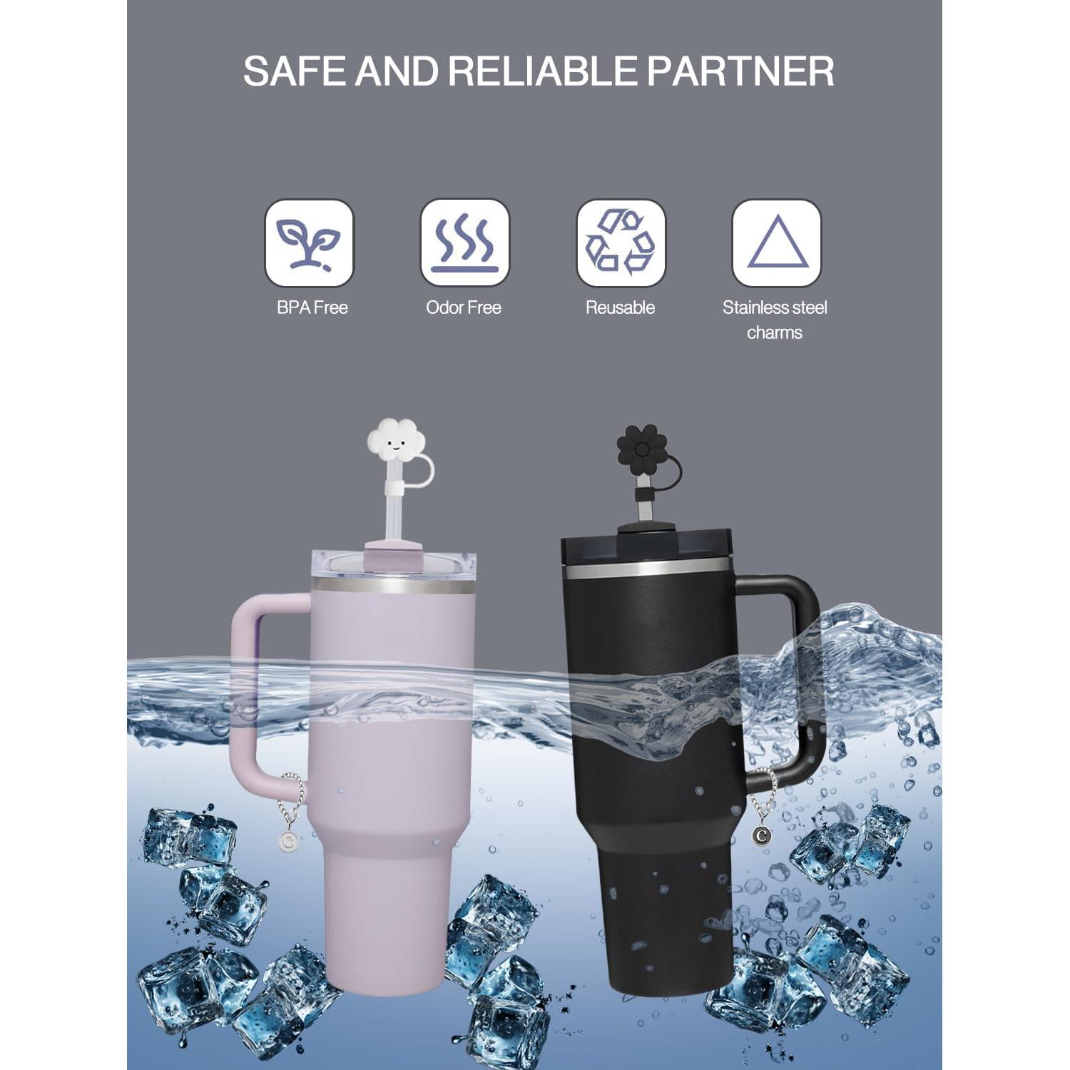 Cubiertas de Pajita Qiertocthr para Stanley Cup 4 Piezas