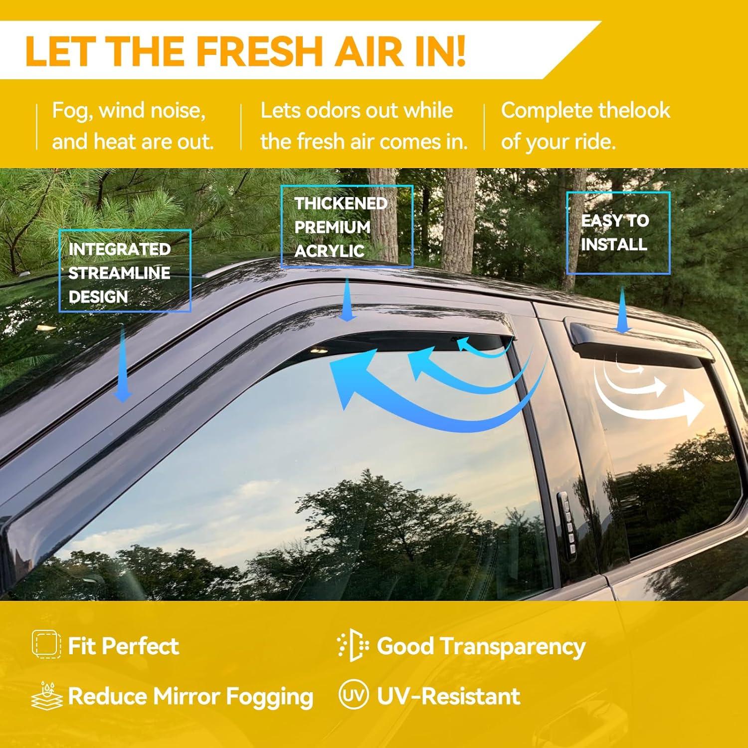 Viseras de Ventana CMVT Auto para Chevy Silverado/Sierra 1999-2007