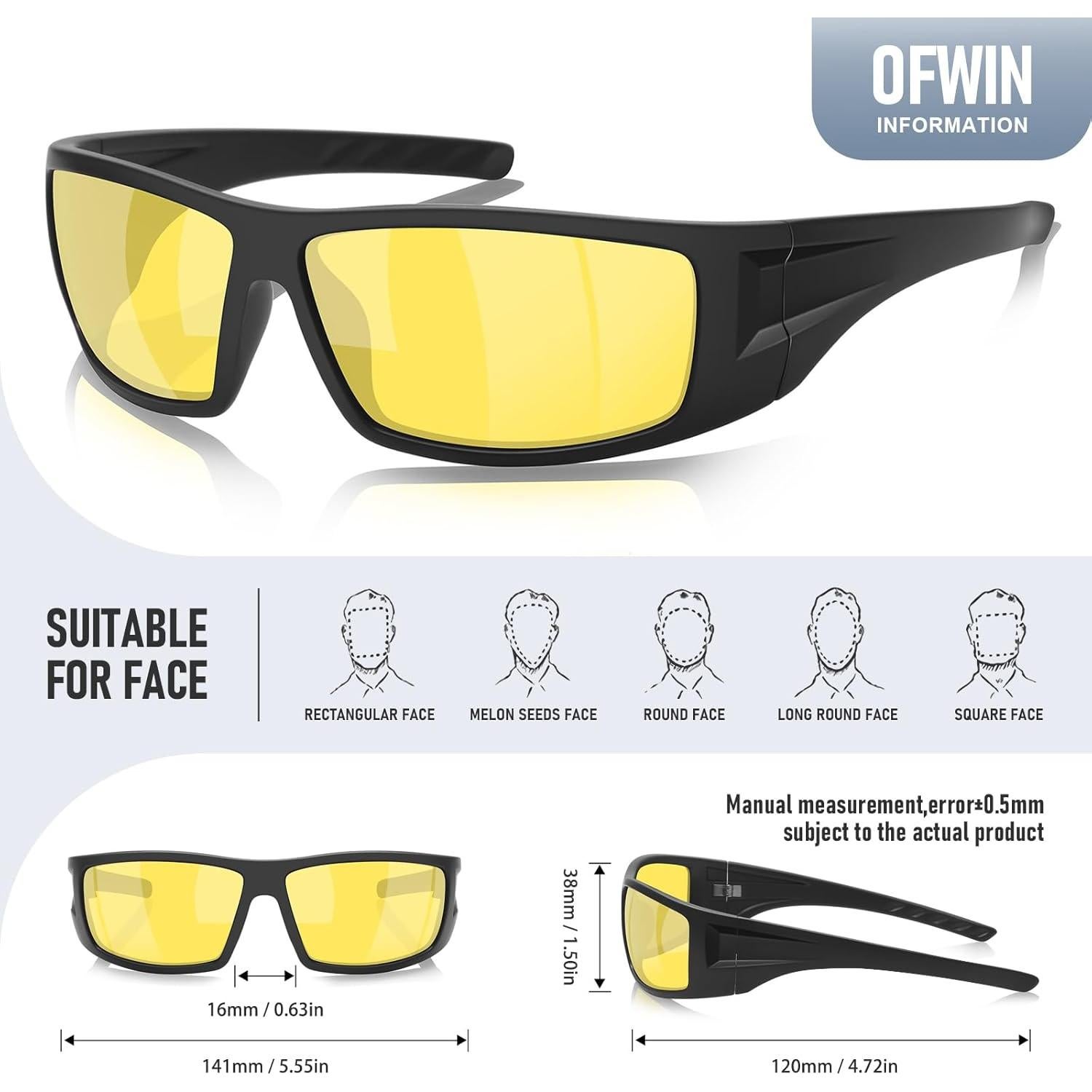 Gafas de sol deportivas OFWIN polarizadas UV400 para ciclismo