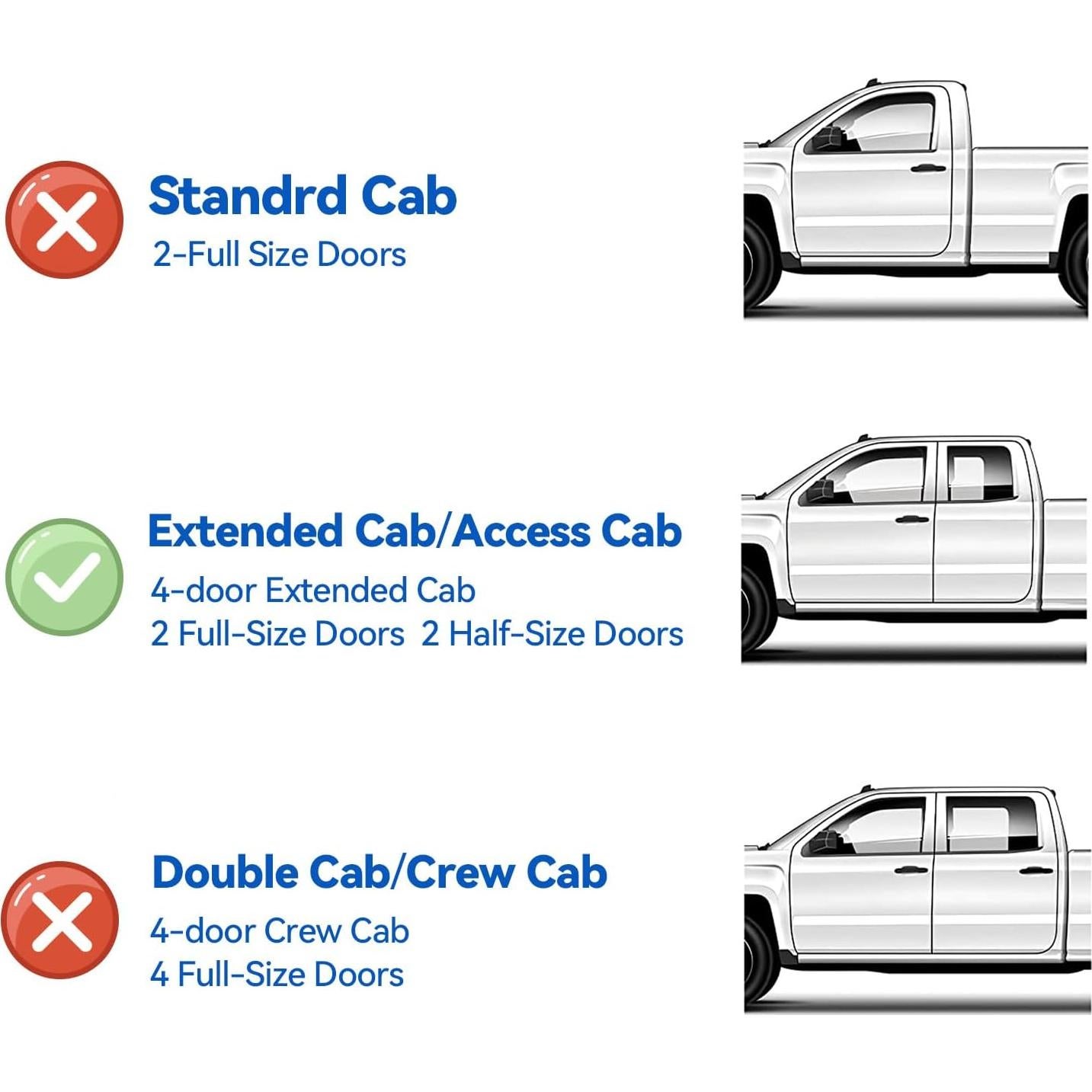 Visera de Ventana CMVT para Toyota Tacoma 1995-2004, 4PCS