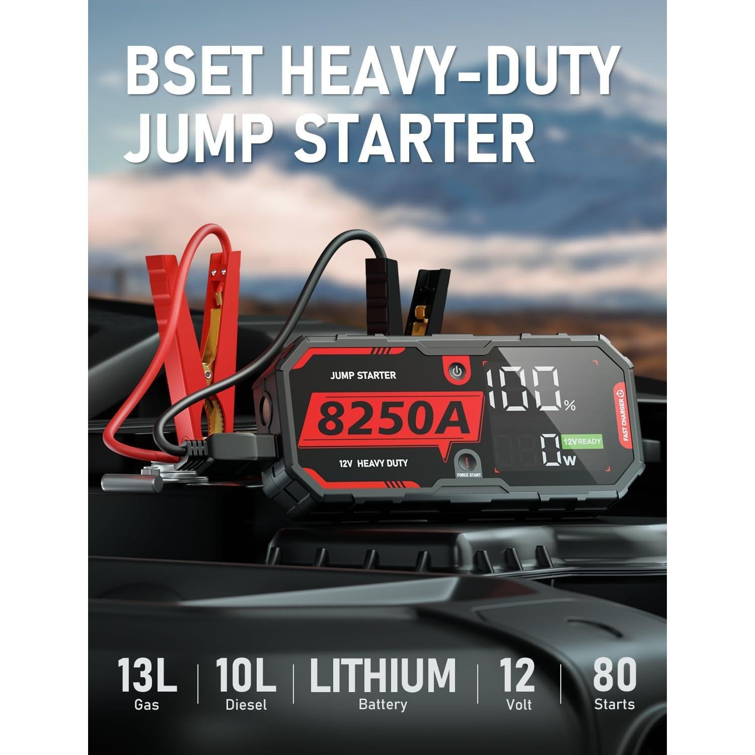 Arrancador de Batería ATGFOX F40-8250A 8250A USB-C