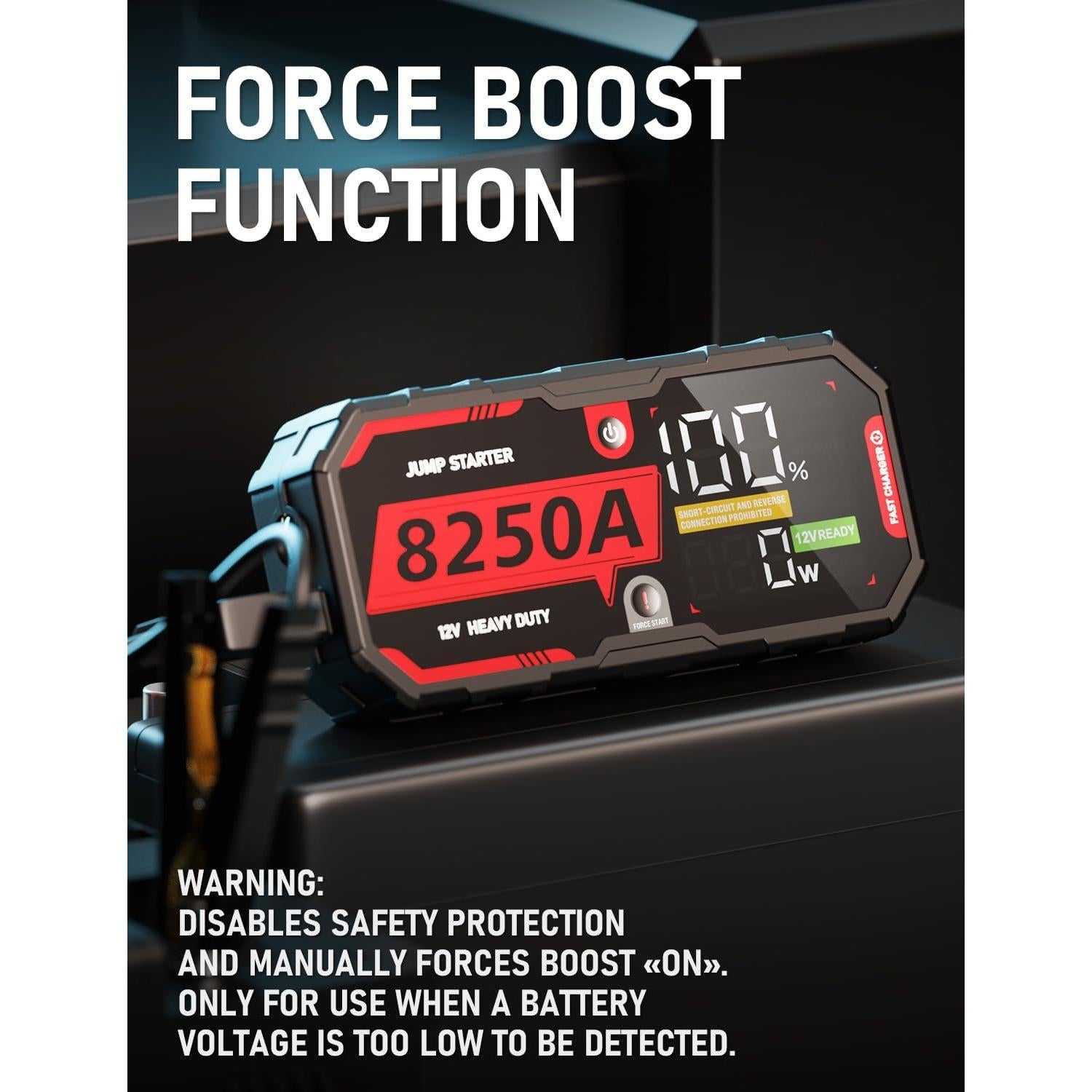 Arrancador de Batería ATGFOX F40-8250A 8250A USB-C