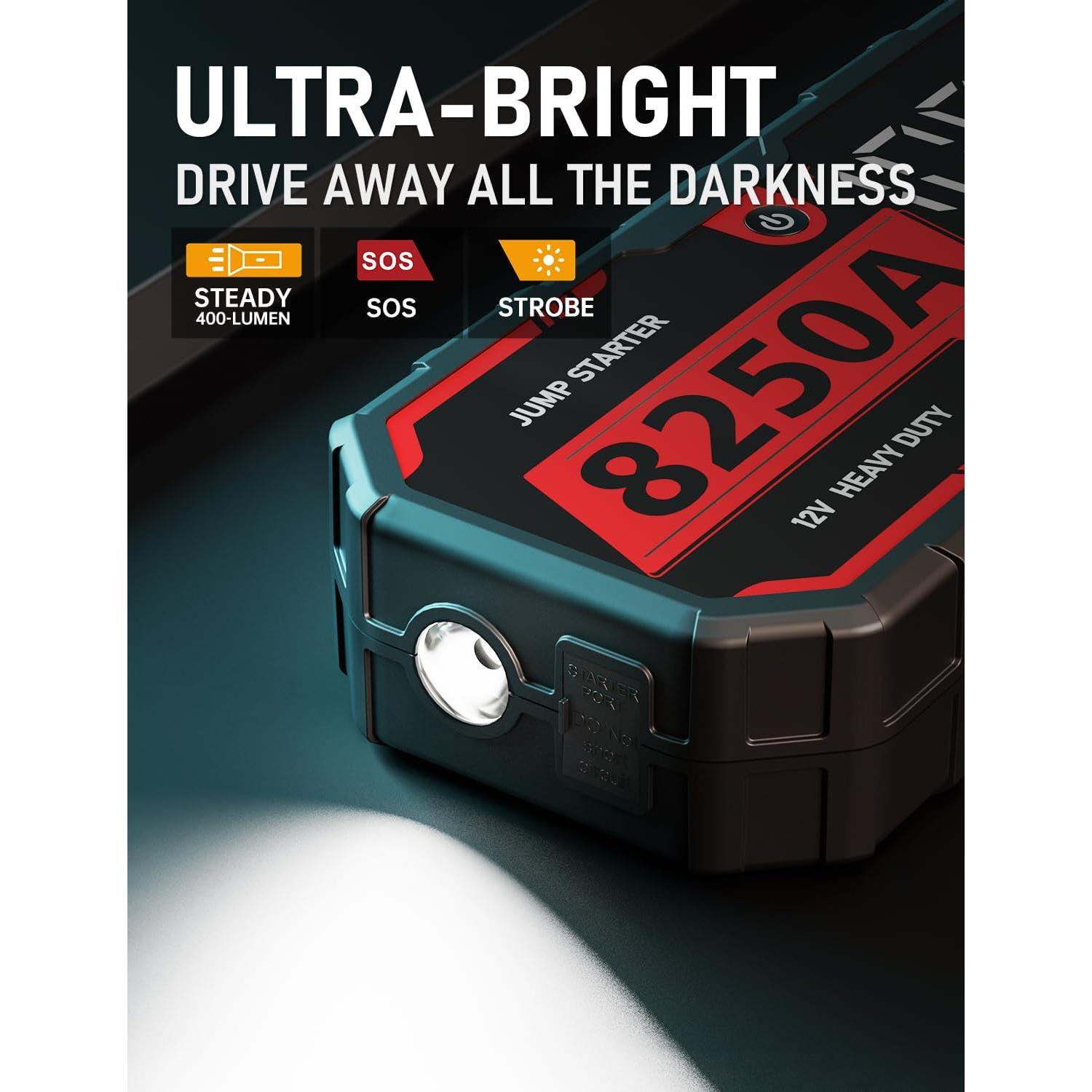 Arrancador de Batería ATGFOX F40-8250A 8250A USB-C