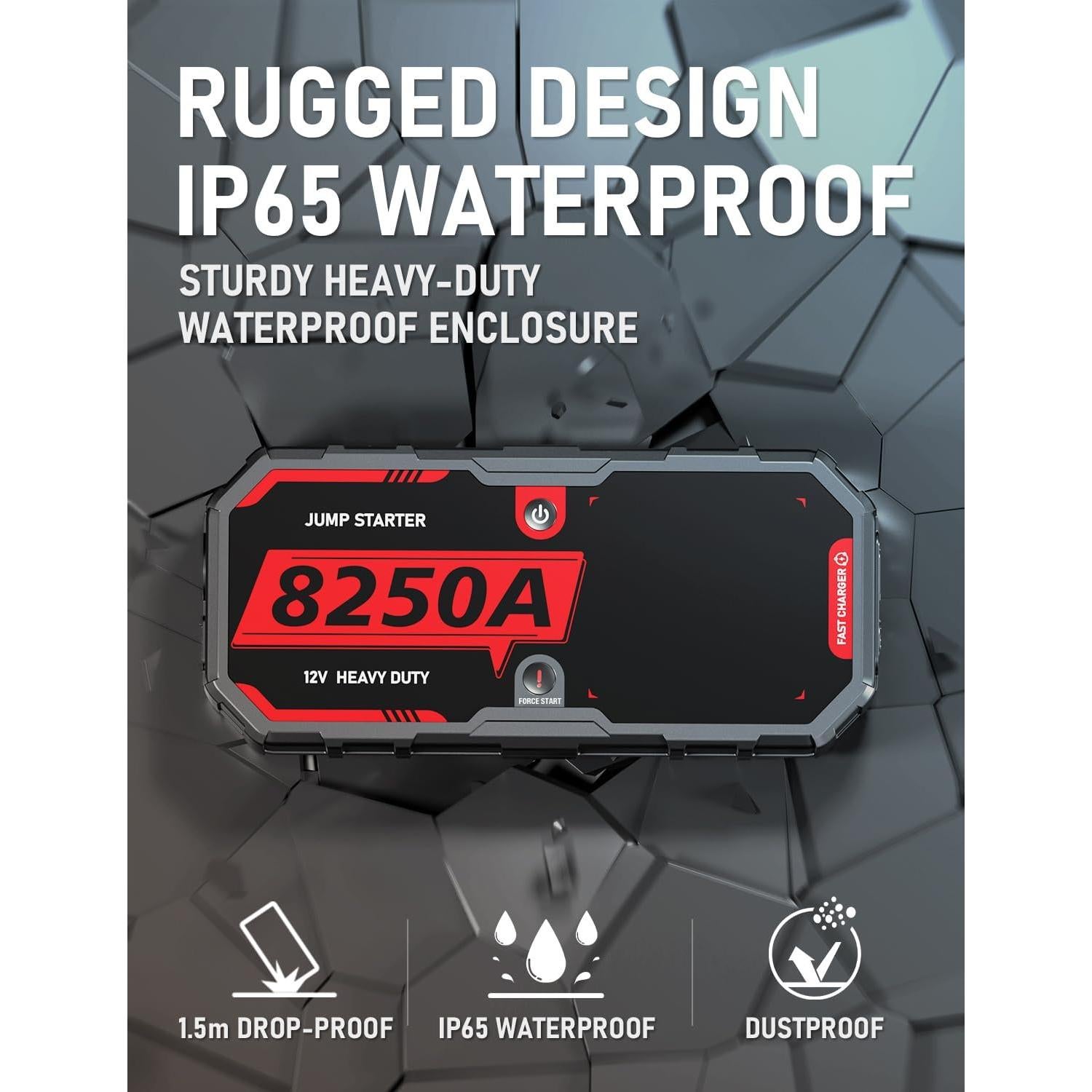 Arrancador de Batería ATGFOX F40-8250A 8250A USB-C