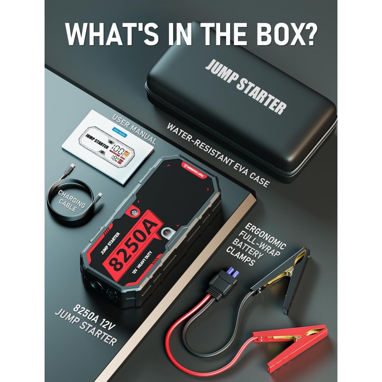 Arrancador de Batería ATGFOX F40-8250A 8250A USB-C