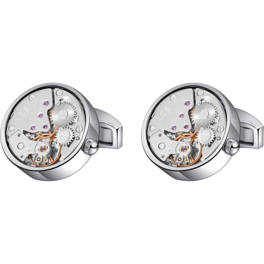 Gemelos de Reloj Mr.Van Plata Vintage Steampunk