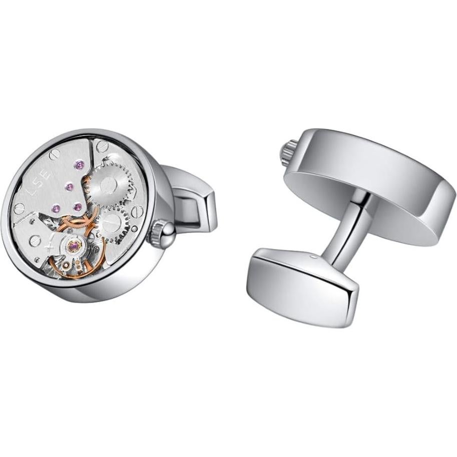 Gemelos de Reloj Mr.Van Plata Vintage Steampunk