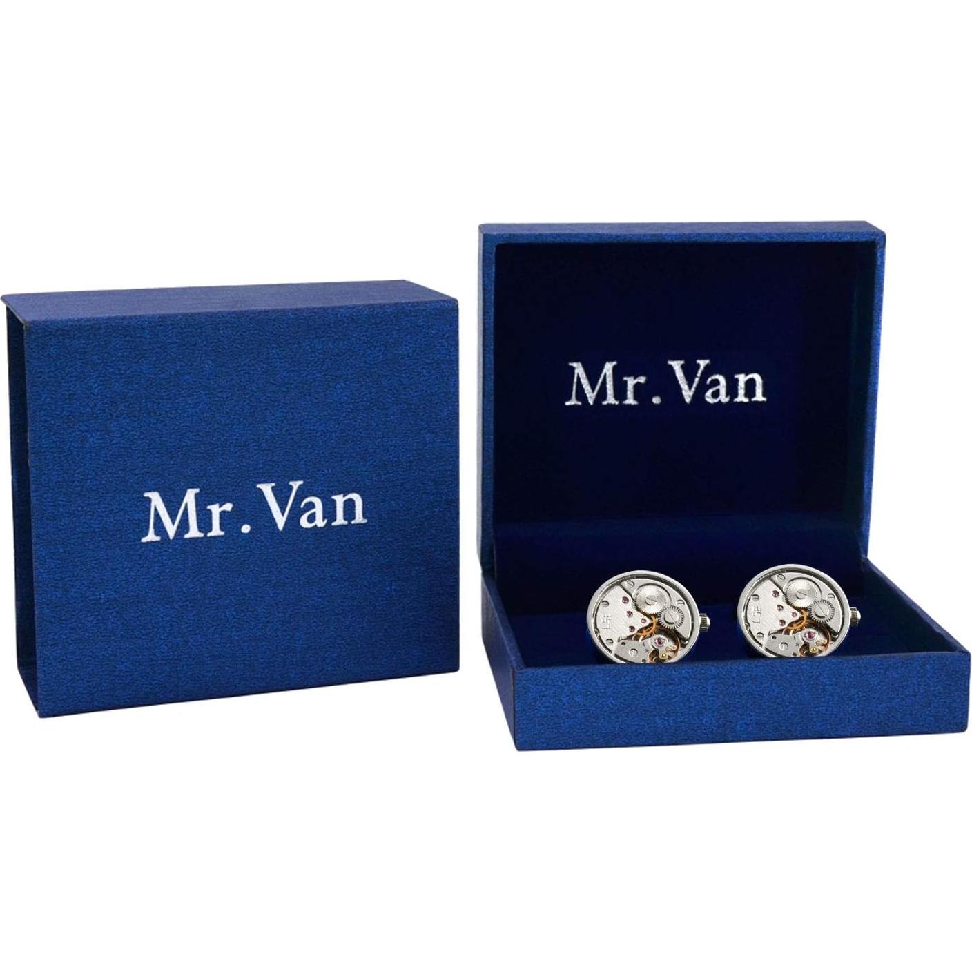 Gemelos de Reloj Mr.Van Plata Vintage Steampunk