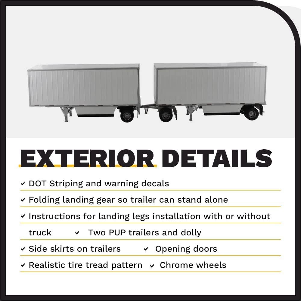 Remolque Pup Wabash National 28' Diecast Masters 1:50 Blanco