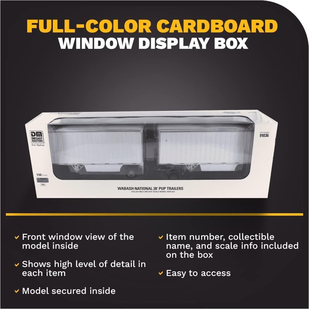 Remolque Pup Wabash National 28' Diecast Masters 1:50 Blanco