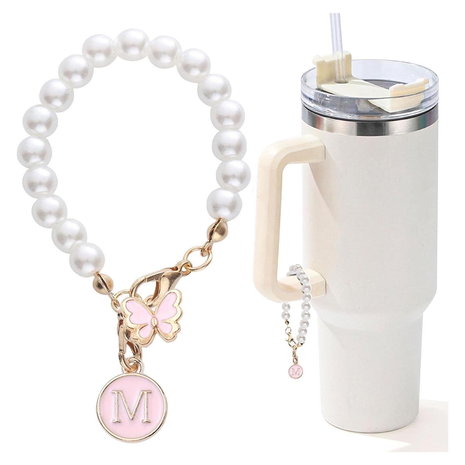 Cadena de Perlas Personalizada para Tazas LUHOHI Letra M