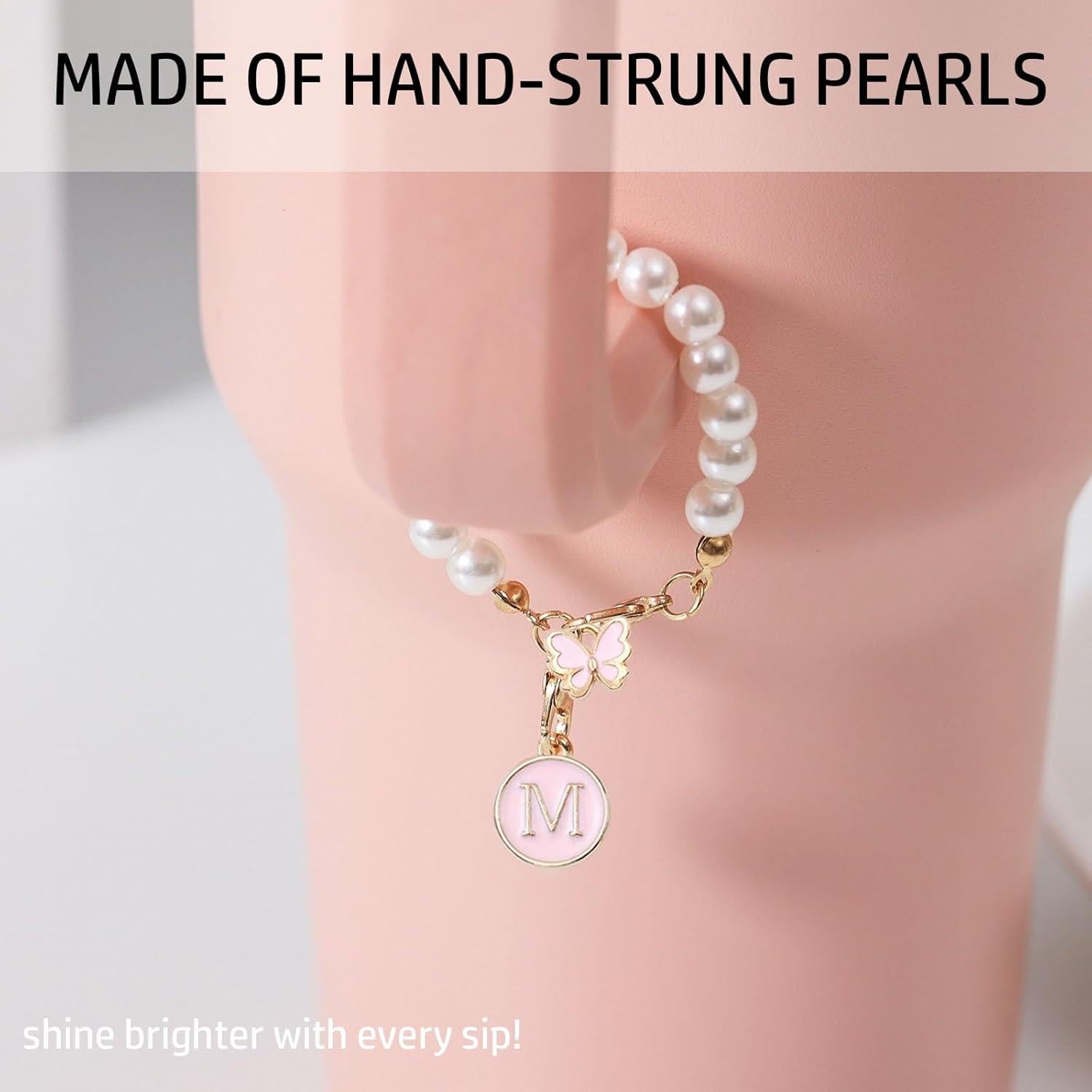 Cadena de Perlas Personalizada para Tazas LUHOHI Letra M