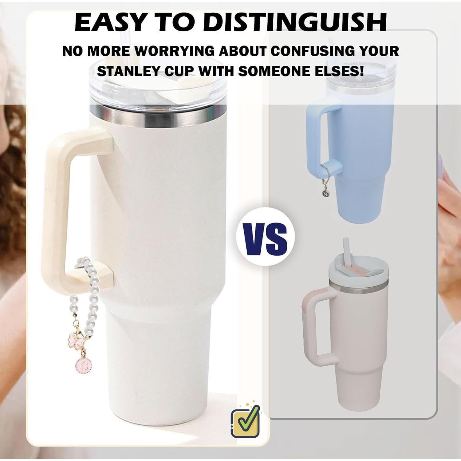 Cadena de Perlas Personalizada para Tazas LUHOHI Letra M