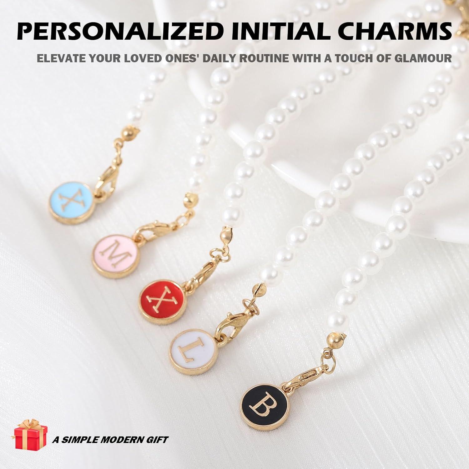 Cadena de Perlas Personalizada para Tazas LUHOHI Letra M