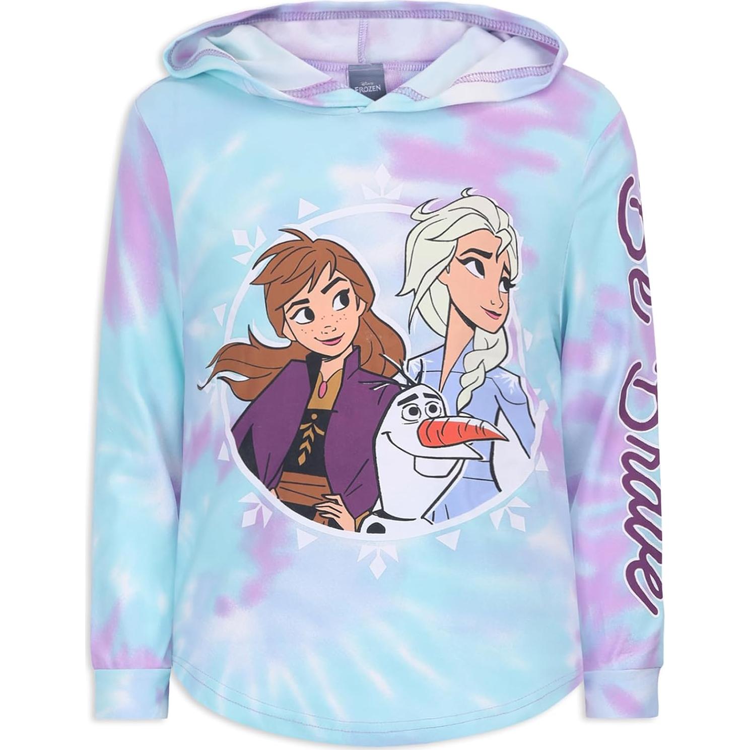 Disney Frozen Elsa, Anna and Olaf Girls Hoodie and Pants Set for Toddler and Little Kids