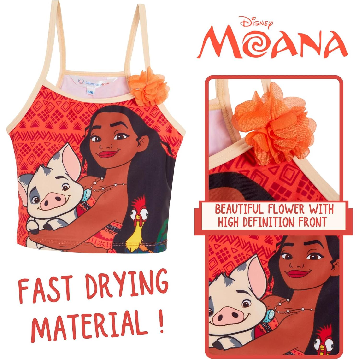 Tankini Disney Moana Niñas 2 Piezas Traje de Baño Deluxe