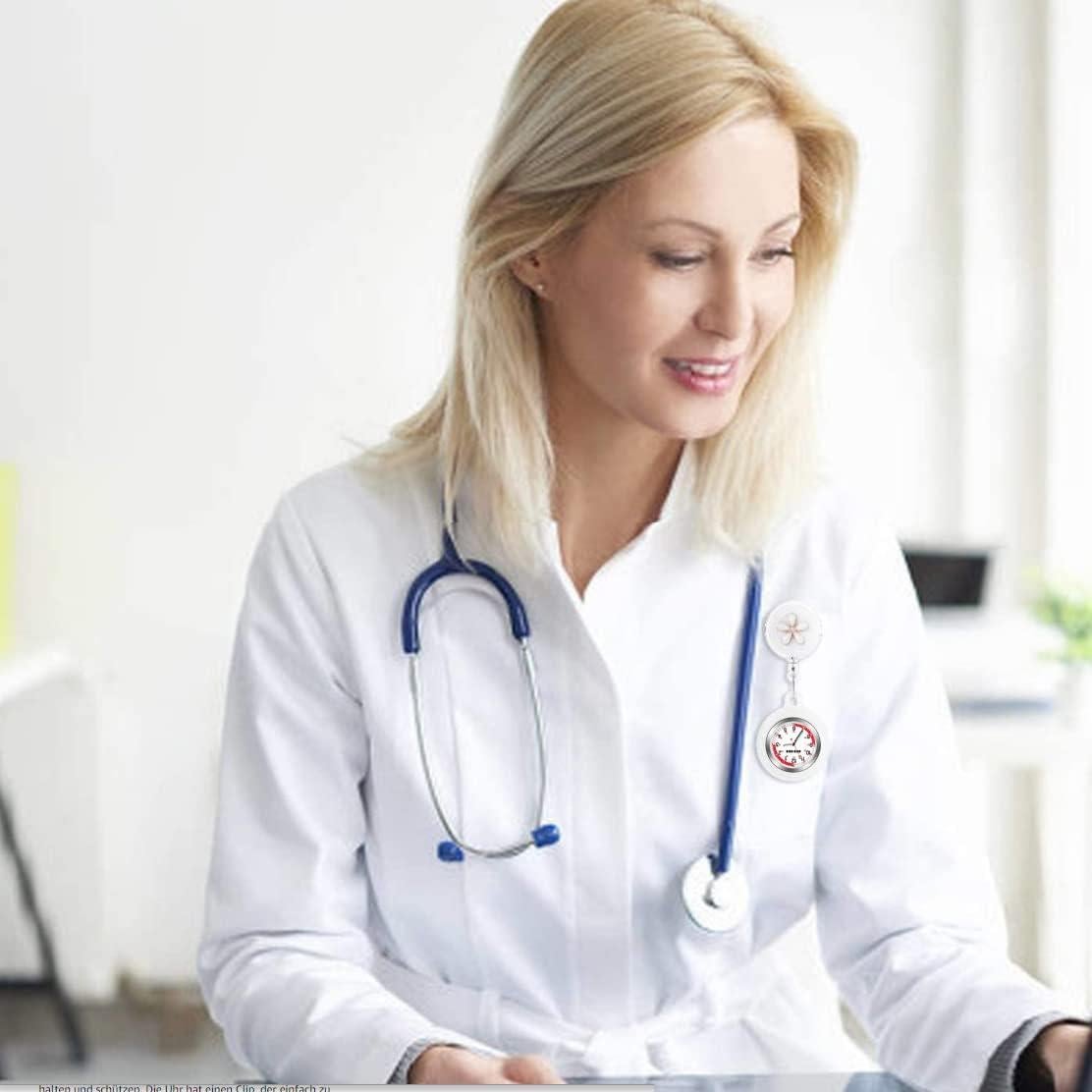 Reloj de enfermera retráctil AGEN KGEN 3 piezas con clip