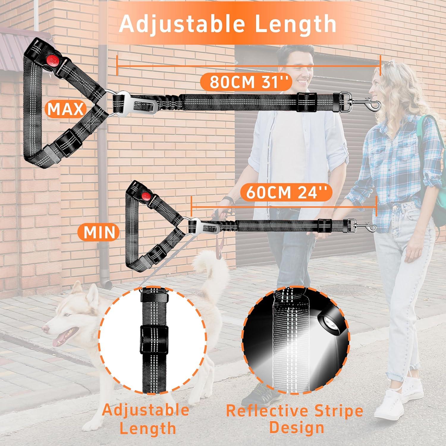 Cinturón de Seguridad para Perros Seyezo - Arnés Ajustable Reflectante