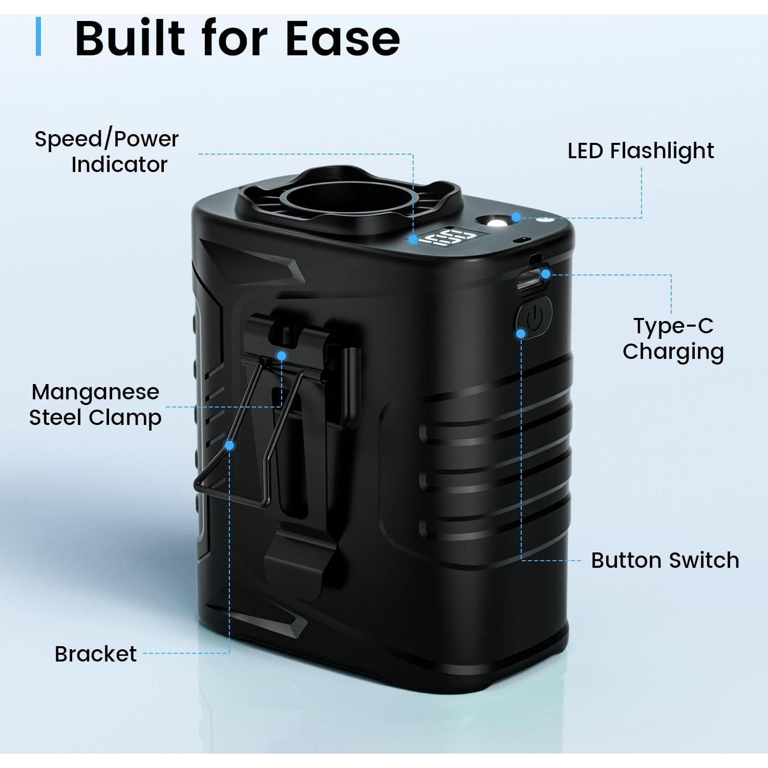 Ventilador de Cintura KIBEE WaistCooler Recargable 5 Velocidades