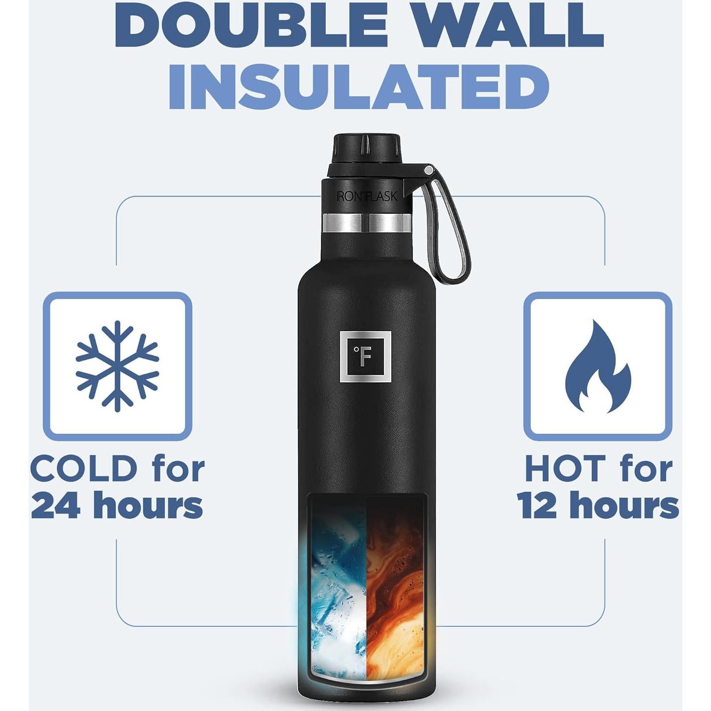 Cantimplora IRON °FLASK 0.71L Acero Inoxidable Aislada