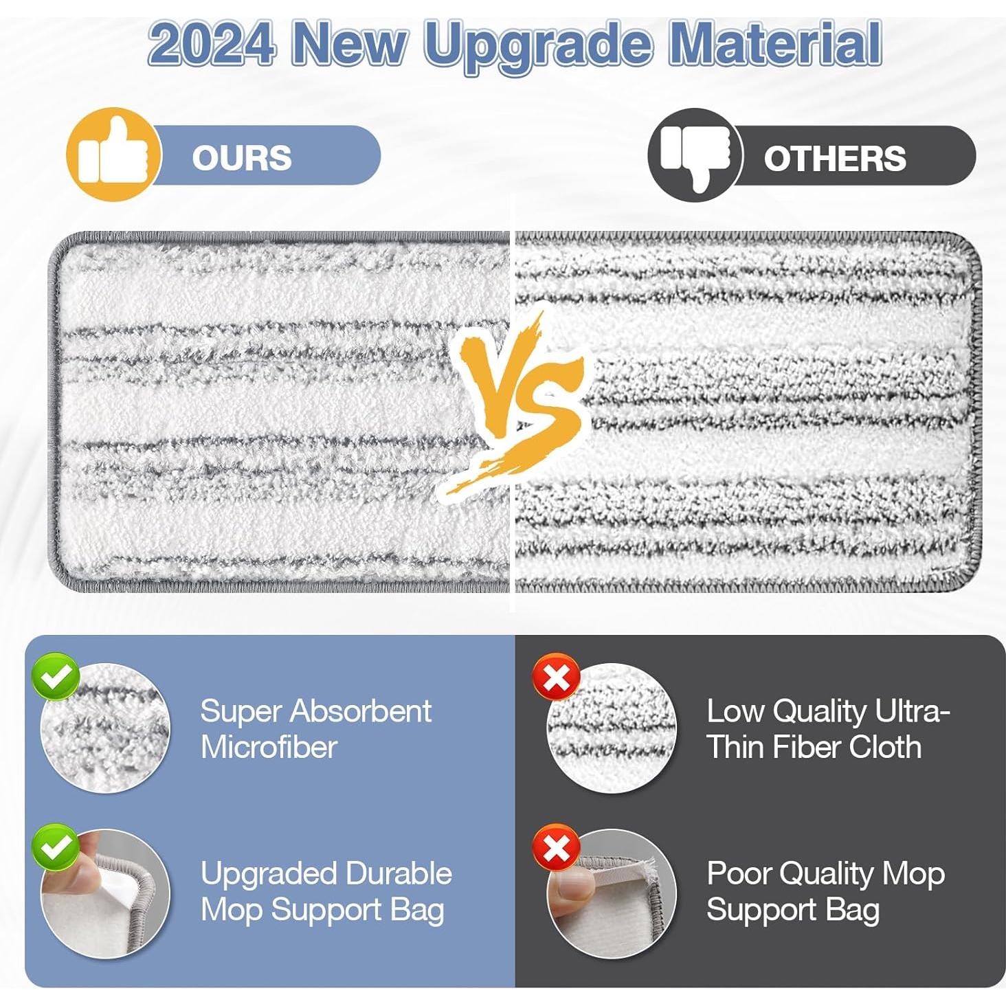 Paños de Repuesto Microfibra Joy-MOOP 33x12.4cm Gris/Raya