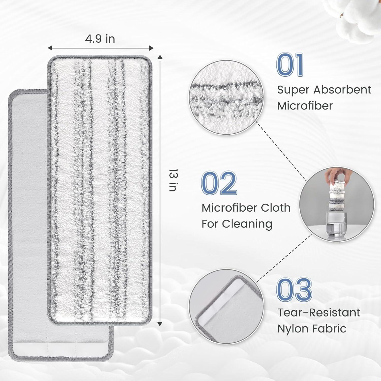 Paños de Repuesto Microfibra Joy-MOOP 33x12.4cm Gris/Raya