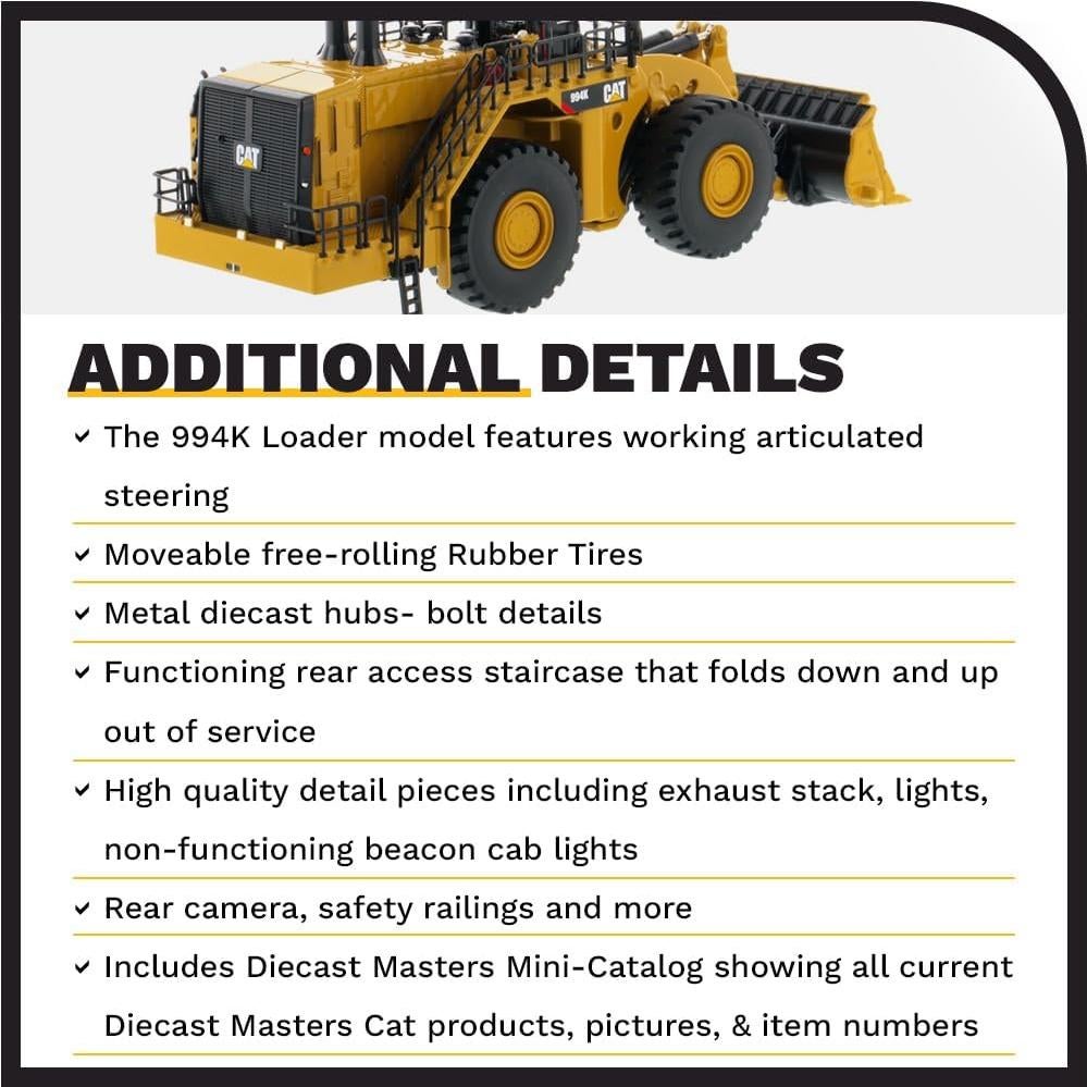 Cargadora de Ruedas Caterpillar 994K Diecast Masters 1:125