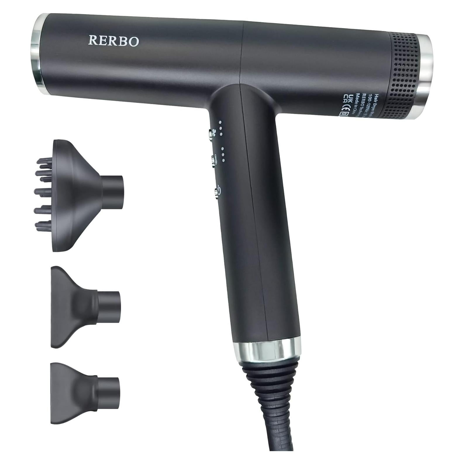 Secador de Pelo Iónico Profesional RERBO HD-2068 110000 RPM