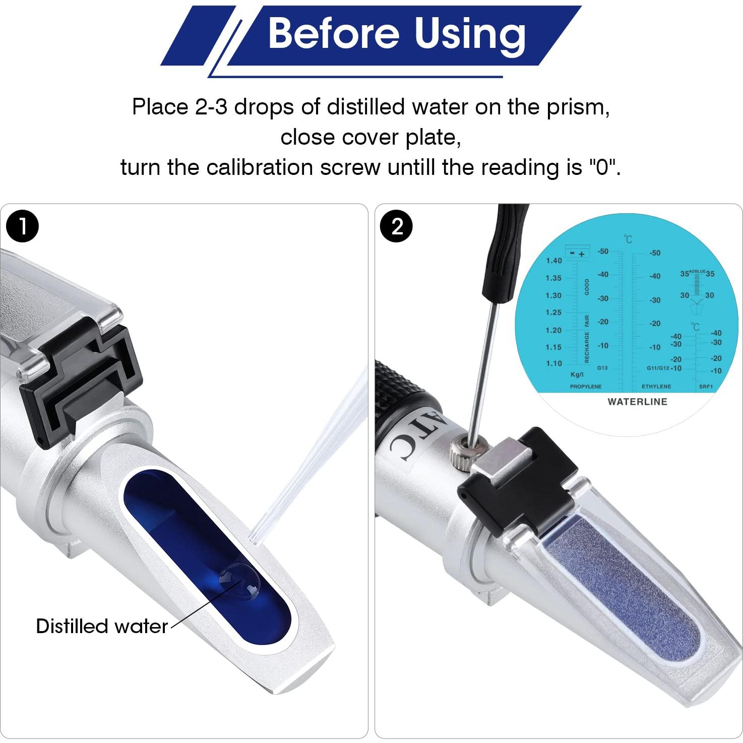 Refractómetro Anticongelante 4 en 1 XinJiaYi -60°C a 32°C